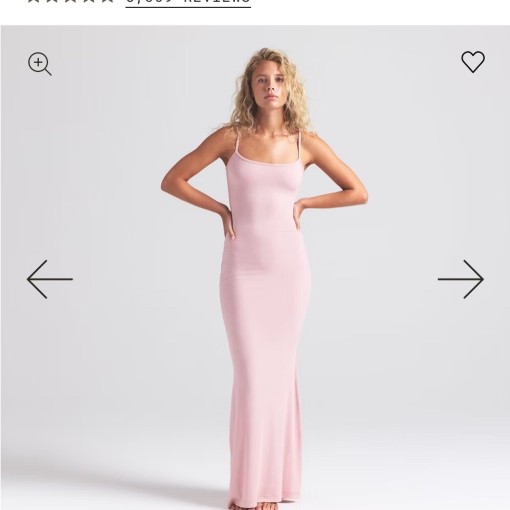 SKIMS Pink Sleeveless Bodycon Maxi Dress